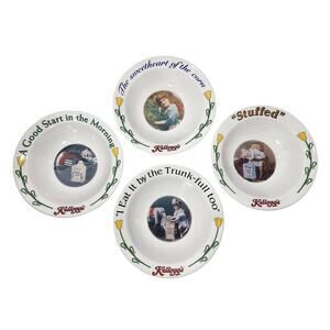 Vintage 1996 Kellogg's Collectible Cereal Bowls with Certificate of Authenticity